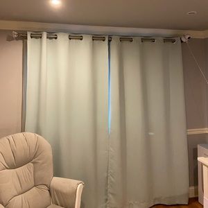 (mint color) blackout curtains
